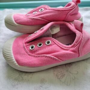 Cat & Jack Pink Canvas Slip-On Sneakers - Toddler Size 5